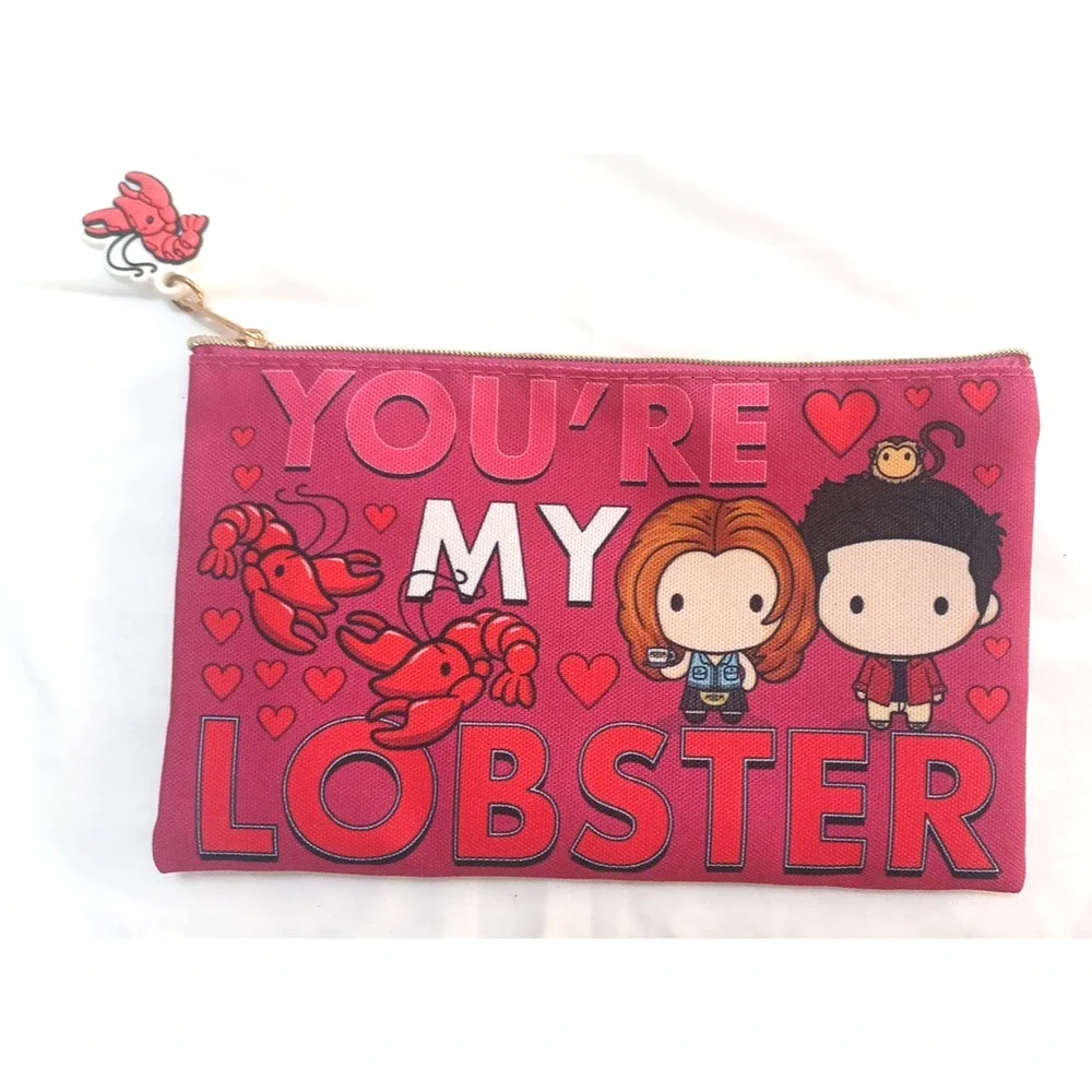 You're My Lobster FRIENDS Pencil Makeup Case Cosmetic Ross & Rachel 8x4 *READ